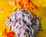 A picture of step 1 of Balti mix chat.