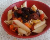 A picture of step 7 of My Chorizo Pasta with Mozzarella Grated on Top 😀.