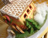 A picture of step 8 of Christmas Cookie House.
