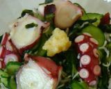 A picture of step 5 of Octopus, Cucumber and Wakame Seaweed Vinegar Marinade.