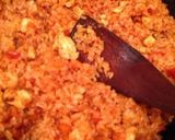 A picture of step 4 of Omurice (Rice Omelette).
