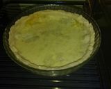 A picture of step 6 of Quiche Lorraine.