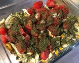 Une image de l'étape 6 de Courgettes bicolores et tomates à l'ail, basilic et persil.