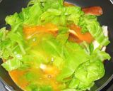 A picture of step 5 of Oil-free Cabbage and Egg Sauté.