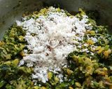 A picture of step 8 of Mulyachi (Radish) bhaji.