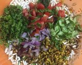 A picture of step 2 of Desi bhel puri.
