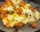 A picture of step 10 of Deep Dish Cast Iron Skillet Pizza.