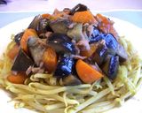 A picture of step 6 of Curry-flavoured Bean Sprouts and Tuna over Thickened Veggie Sauce.
