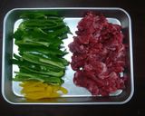 A picture of step 1 of My Mother's Chinjao Rosu with Green Pepper.