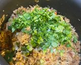A picture of step 9 of Tomato rice in pan.