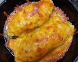 A picture of step 5 of Jalapeno popper Hasselbeck potatoes.