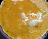 A picture of step 5 of French omelette.