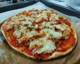 Foto del paso 4 de la receta: Pizza rápida de pollo y pimiento