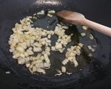 A picture of step 1 of Papardelle with speck and chanterelle mushrooms.