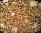 A picture of step 5 of Garam masala rice with talapia.