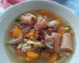 Foto langkah ke 9 dari resep Sup jagung cinta penuh warna.