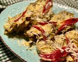 Foto del paso 5 de la receta: Flores de alcachofa con salsa cremosa, ibérico y lascas de parmesano