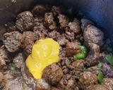 A picture of step 1 of Beans with Meatballs.