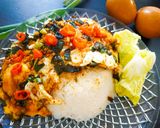 Foto langkah ke 5 dari resep Telor ceplok saus inggris kekinian.