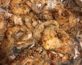 A picture of step 4 of Baked Squid (pre 15 min, oven 20min).
