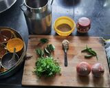 A picture of step 1 of Onion bhajiya (kanda bhajji).