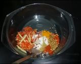 A picture of step 1 of Microwave Mushroom Masala.