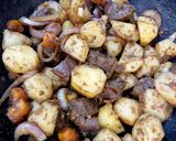 A picture of step 9 of Sauted Liver and Potato.