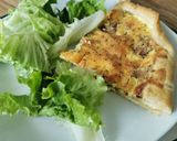 A picture of step 4 of Vegetarian Quiche Lorraine with Smoked Tofu.