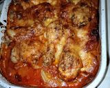 Tejszínes-sajtos sült csirkecomb krumplival recept fázis 5 fotója