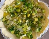 Une image de l'étape 1 de Quiche au poireaux oignons et fromage.