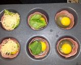 A picture of step 7 of Low Carb Bacon and Egg Cupcakes.