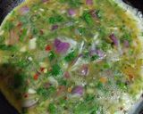 A picture of step 4 of Indian Bun omllette.