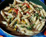 A picture of step 4 of Mushroom Penne Pasta.