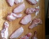 A picture of step 2 of chicken wings/ hot wings.