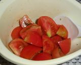 A picture of step 2 of Tomato Salad with Japanese Mustard.