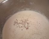 A picture of step 2 of Jamun Poha pudding (Java plum Rice flakes pudding).