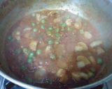 A picture of step 7 of Mushroom Matar (peas) Masala.
