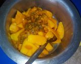 A picture of step 1 of Passion mango smoothie.