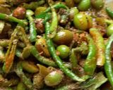 A picture of step 3 of Karonda mirchi.