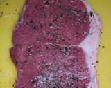 A picture of step 1 of Pan Fried Porterhouse Steak w/ Garlic Butter and Rosemary.