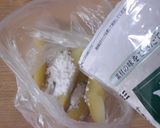 A picture of step 2 of Fish and Chips made with Rice Flour.