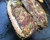 A picture of step 9 of Beef Filets with Marinated Garlic, Thyme, and Rosemary.