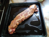 Carne rellena con papas al horno