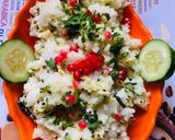 A picture of step 3 of Leftover rice and Lauki Raita.