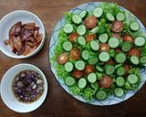 Hình bước làm 3 của món Salad thịt xông khói