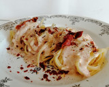 Foto del paso 8 de la receta: Spaghetti con foie gras y crujiente de jamón