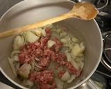 A picture of step 1 of Two-Layer Lasagna with Tuscan Kale, Sausage, and Melting Fontal Cheese.