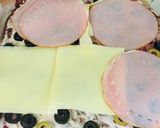 Foto del paso 6 de la receta: Rollitos de omelette al Horno con Espinaca y Beterraga Relleno de Jamón Queso Aceitunas !