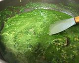 A picture of step 7 of Lasooni Palak.