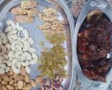 A picture of step 1 of Dry fruits and dates burfi.